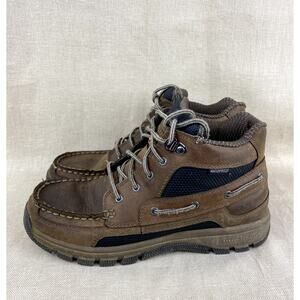 Sperry Brown and Black Kids Waterproof Barracuda Moc-Toe Boots